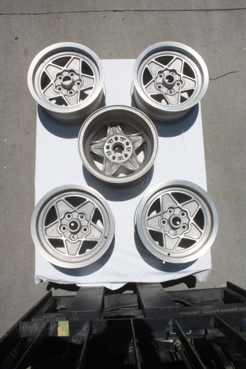 Wheels out in sun drying after Alodine rinse